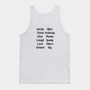 Positivity Words Tank Top